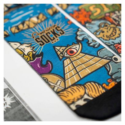 Conspiracy - Chaussettes Graphiques Techniques Coolmax - Cyclisme, Running et Sport