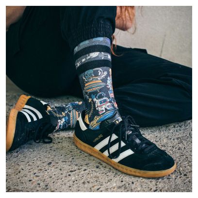 Conspiracy - Chaussettes Graphiques Techniques Coolmax - Cyclisme, Running et Sport