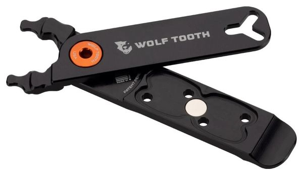 Alicates Wolf Tooth Pack - Master Link Combo Alicates Multiherramienta (4 funciones) Negro Naranja