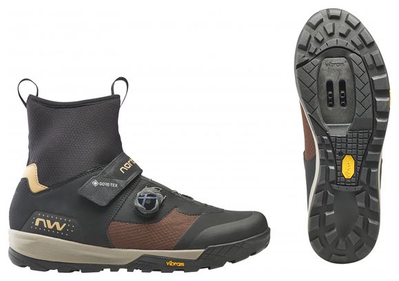 Producto renovado - Zapatillas MTB Northwave Kingrock Plus Gtx Negro/Marrón