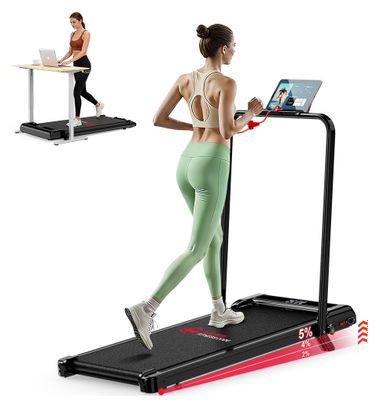 Tapis de course Fitness Z3 avec poignées compact sous bureau Noir