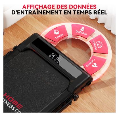 Tapis de course Fitness Z3 avec poignées compact sous bureau Noir