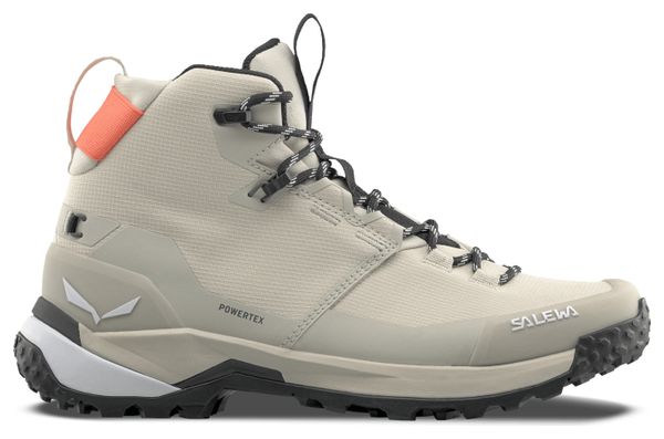 Zapatillas de senderismo para mujer Salewa Puez 2 Mid Powertex Beige