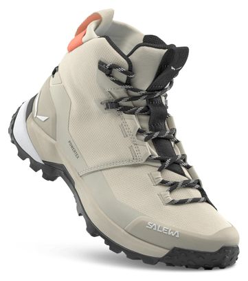 Zapatillas de senderismo para mujer Salewa Puez 2 Mid Powertex Beige