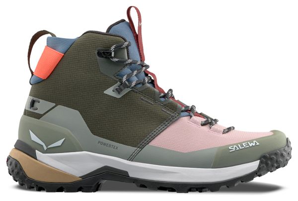 Botas trekking mujer Salewa Puez 2 Mid Powertex Khaki/Rose