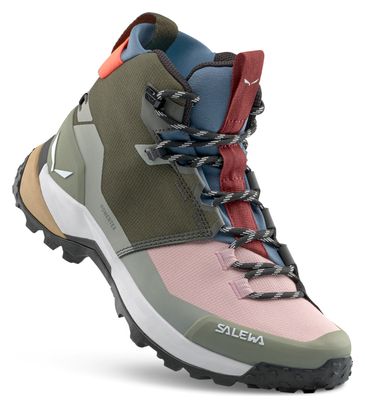 Botas trekking mujer Salewa Puez 2 Mid Powertex Khaki/Rose
