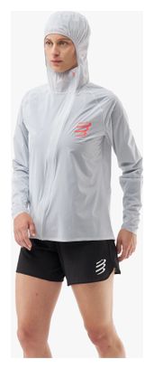 Veste Imperméable Compressport Hurricane Waterproof 10/10 Gris Femme