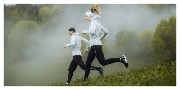 Veste Imperméable Compressport Hurricane Waterproof 10/10 Gris Femme