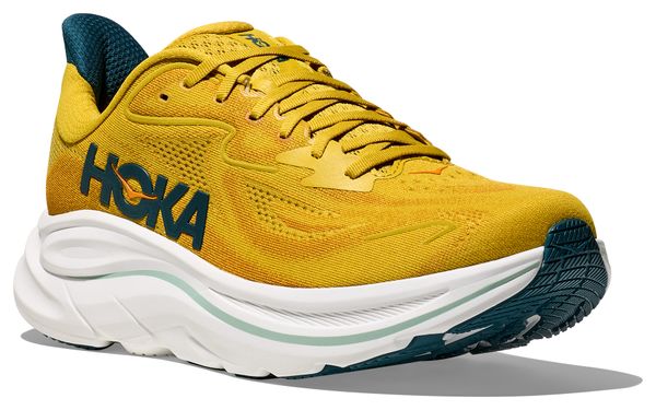Hoka Clifton 10 Running Shoes for Men in Yellow/Blue
