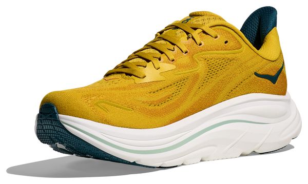 Hoka Clifton 10 Running Shoes for Men in Yellow/Blue