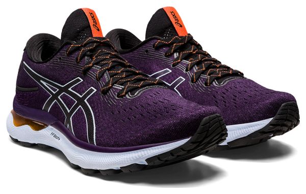 Asics Gel Nimbus 24 TR Running Shoes Black Orange Women's