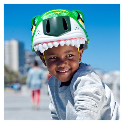 Casque de Vélo pour enfants | Tigre Vert | Crazy Safety | Certifié EN1078