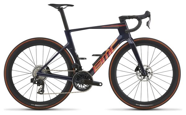 Bicicletta da strada BMC Teammachine R 01 Three Sram Force AXS 12V 700 mm Blu/Arancione 2027