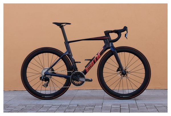 Bicicletta da strada BMC Teammachine R 01 Three Sram Force AXS 12V 700 mm Blu/Arancione 2027