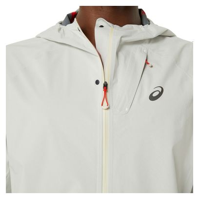 Veste imperméable Asics Metarun Blanc Homme