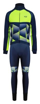 Veste vélo thermique CUB COLD bleu/jaune