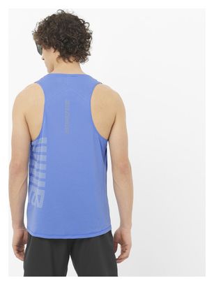Camiseta Salomon Sense Aero Graphic Azul/Blanca Hombre