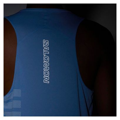 Camiseta Salomon Sense Aero Graphic Azul/Blanca Hombre