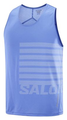 Camiseta Salomon Sense Aero Graphic Azul/Blanca Hombre