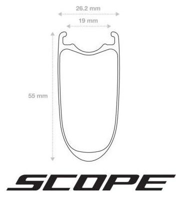 Road Wheelset Scope R5C 55 mm (Width 26 mm) | 9x100 - 9x130mm | Body Shimano/Sram