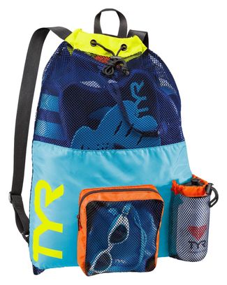 Tyr Big Mesh Mummy 40L Swim Net Bag Blue/Yellow