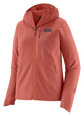 Sudadera con capucha Patagonia R1 CrossStrata Roja, Mujer