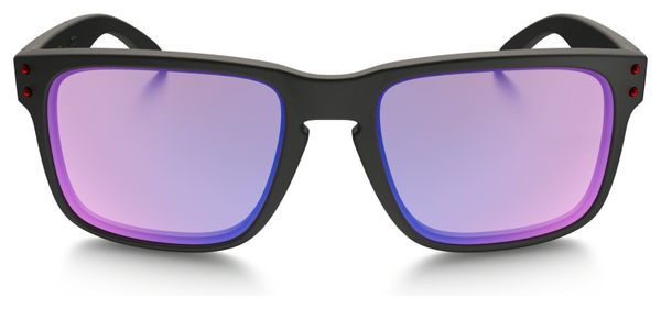 OAKLEY Sonnenbrille HOLBROOK Matte Schwarz / Rot Positive Iridium Ref OO9102-36
