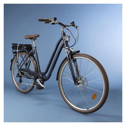 Elops 900 E Bicicleta eléctrica de ciudad Shimano Altus 7V 417 Wh 700 mm Azul Marino 2022