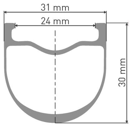 Roue Avant DT Swiss GRC 1100 Dicut 30 700 mm | 12x100 mm | Center Lock