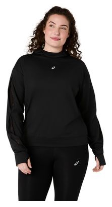 Maglia termica con cappuccio Asics Nagino Run Winter nera da donna