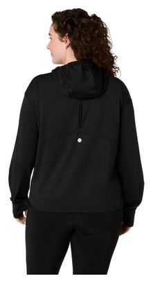 Maglia termica con cappuccio Asics Nagino Run Winter nera da donna