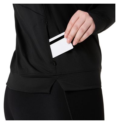 Maglia termica con cappuccio Asics Nagino Run Winter nera da donna