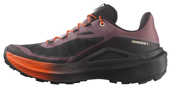 Chaussures Trail Salomon Genesis 2 Rose/Noir/Orange Femme