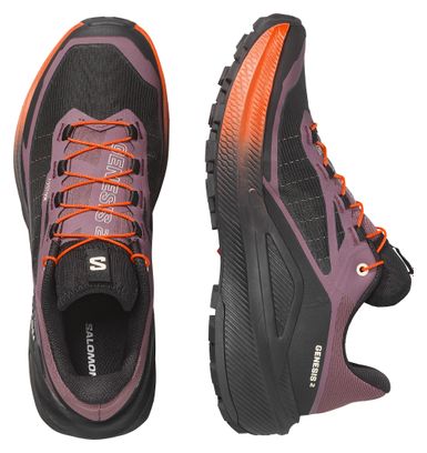 Chaussures Trail Salomon Genesis 2 Rose/Noir/Orange Femme