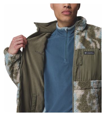 Columbia Sherpa Reversible Winter Pass Giacca in pile verde
