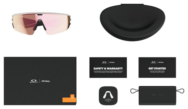 Lunettes IA Oakley Meta Vanguard - White / Prizm Rose Gold / Ref : OW8001-08