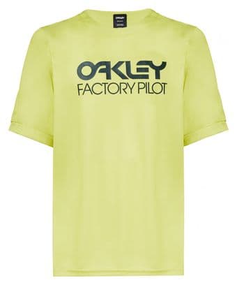 Camiseta Oakley Factory Pilot de manga corta amarilla