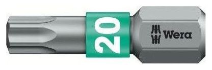 Wera-Embout BiTorsion extra rigide p.vis TORX-867/1 BTZ TORX 20 x 25