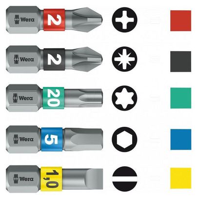 Wera-Embout BiTorsion extra rigide p.vis TORX-867/1 BTZ TORX 20 x 25