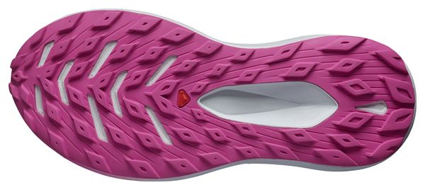 Zapatillas de trail running Salomon Glide Max TR Blanco/Rosa para mujer