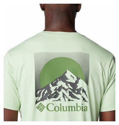 Maglietta tecnica verde Columbia Kwick Hike Graphic