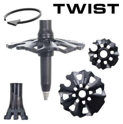 TSL Outdoor Tour Carbon Compact 3 Cross Twist Hiking Poles Yellow