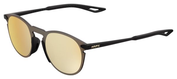 Sonnenbrille 100% Legere Round Matte Black HiPER Gold 24K Mirror