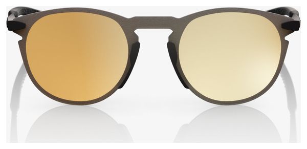 Sonnenbrille 100% Legere Round Matte Black HiPER Gold 24K Mirror