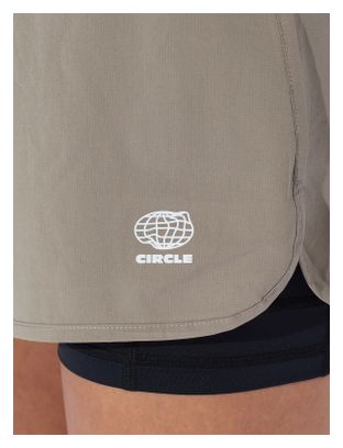 2-in-1 Circle Super Short, beige, dames