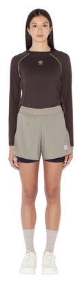 2-in-1 Circle Super Short, beige, dames