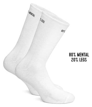 Çois '80% Mental 20% Legs' Socks White