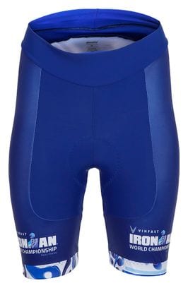 Kurze Radhose ohne Träger Santini x Ironman - Weltmeisterschaft Nizza 2024 - Blau Damen