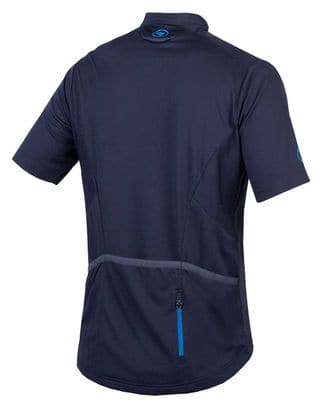 Endura Hummvee Half-Zip Short Sleeves Jersey Navy Blue