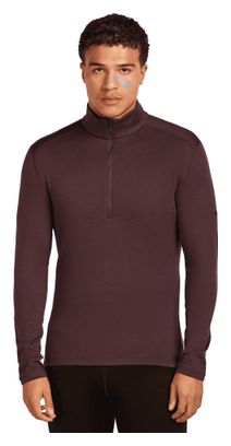 Uomo Icebreaker Merino 260 Tech Brown 1/2 zip Baselayer